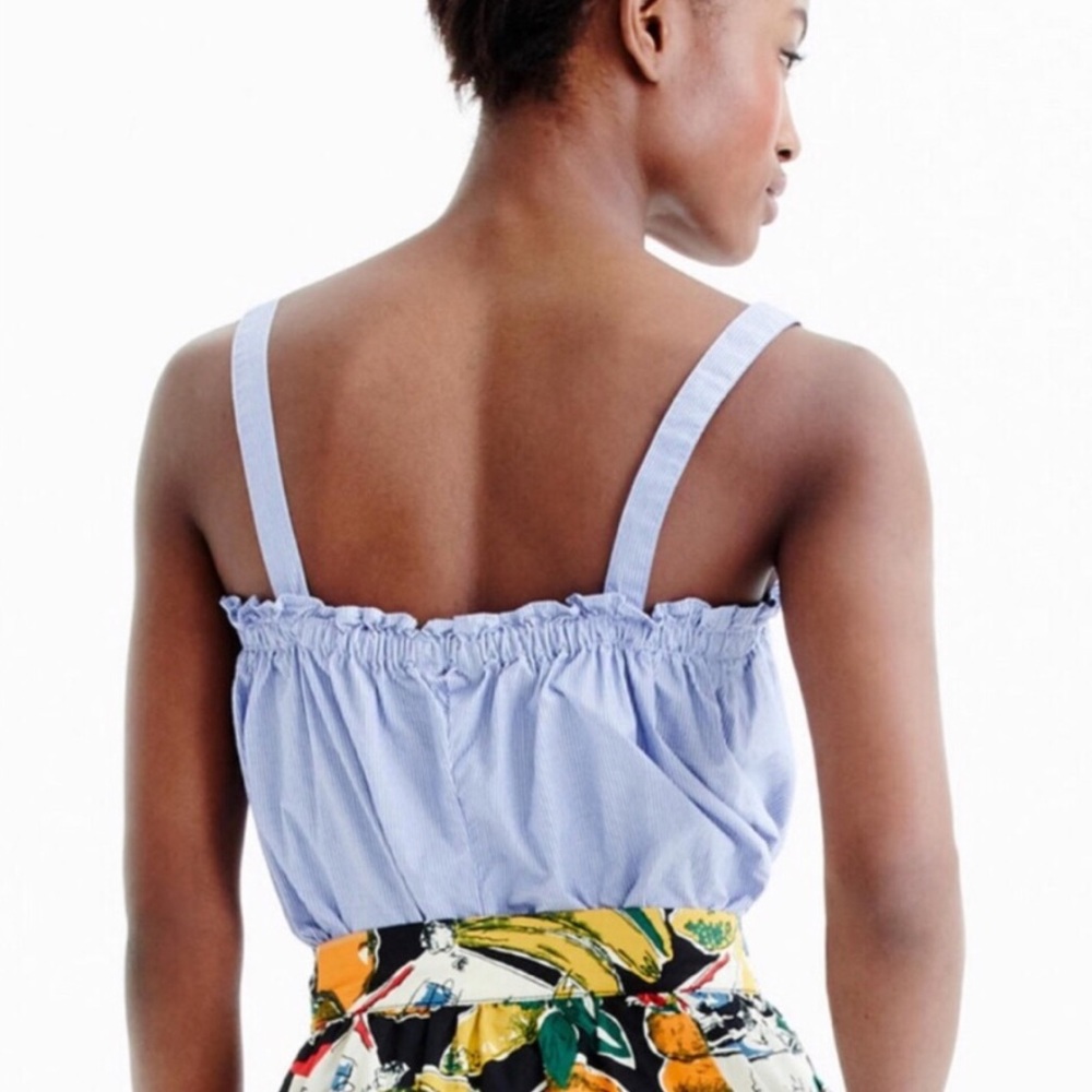 J. Crew Button Front Ruffle Tank - Picture 2 of 7